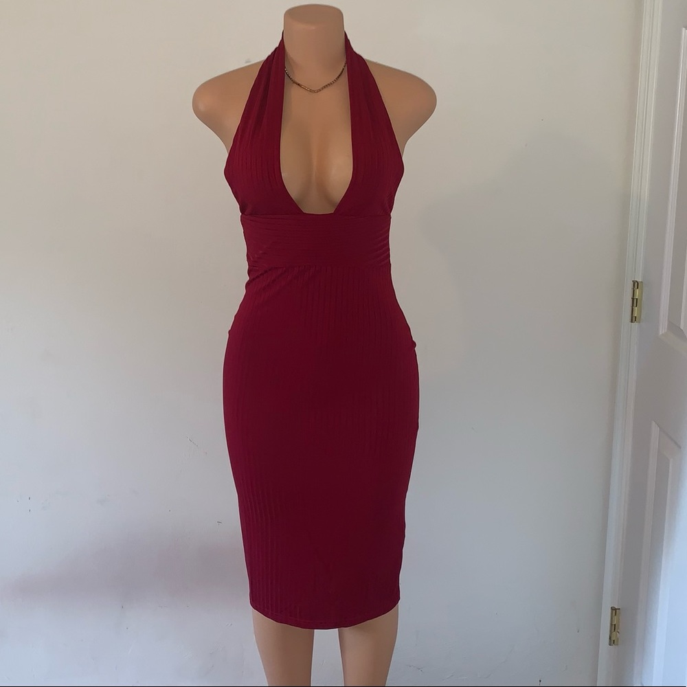 Halter Backless Bodycon Dress